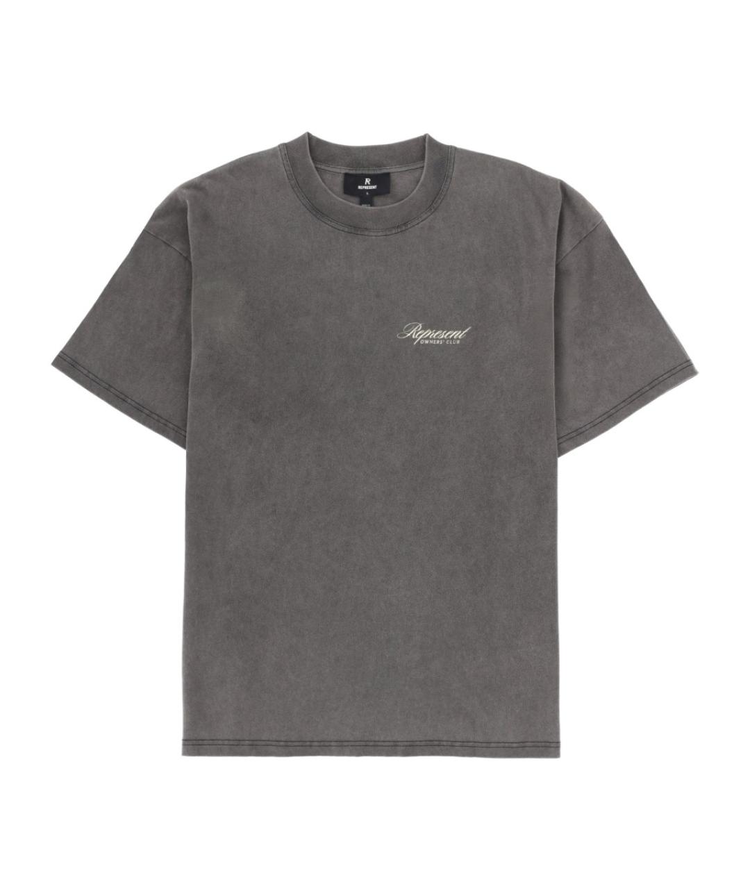 REPRESENT Серая хлопковая футболка, фото 1
