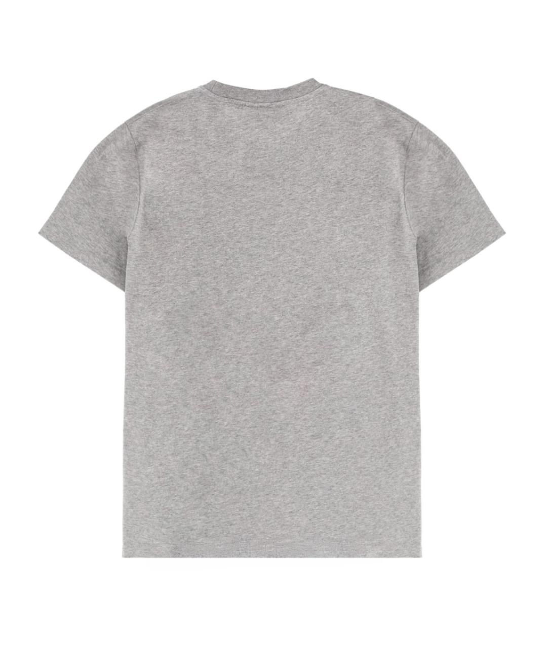 GANNI Серая хлопковая футболка, фото 2