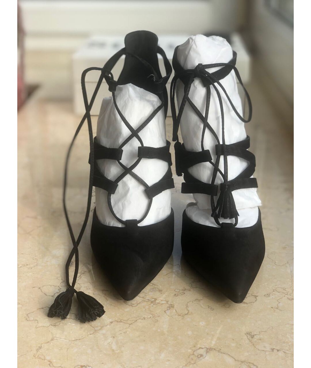 SCHUTZ Черные нубуковые туфли, фото 2