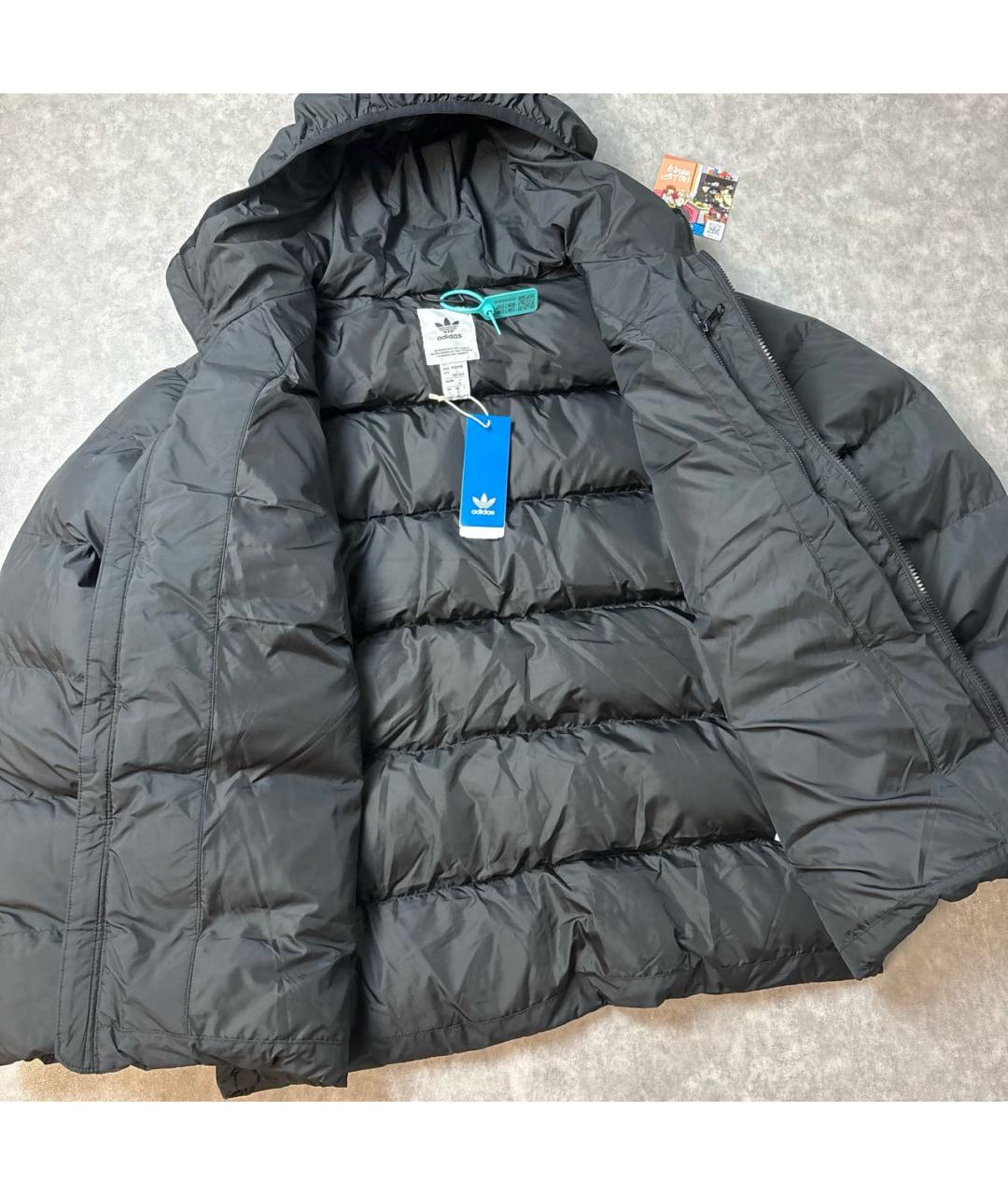 ADIDAS Черный полиэстеровый пуховик, фото 5