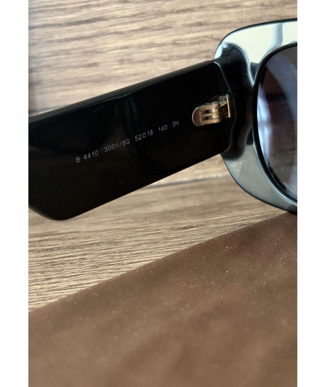 BURBERRY Черные пластиковые солнцезащитные очки, фото 6