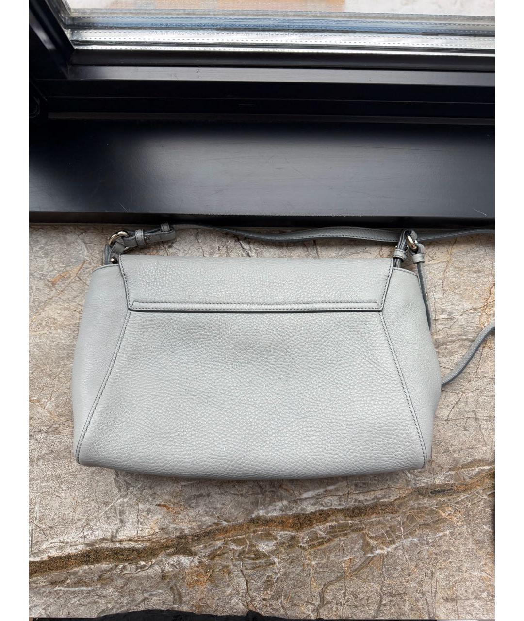 FERRAGAMO Серая кожаная сумка через плечо, фото 3