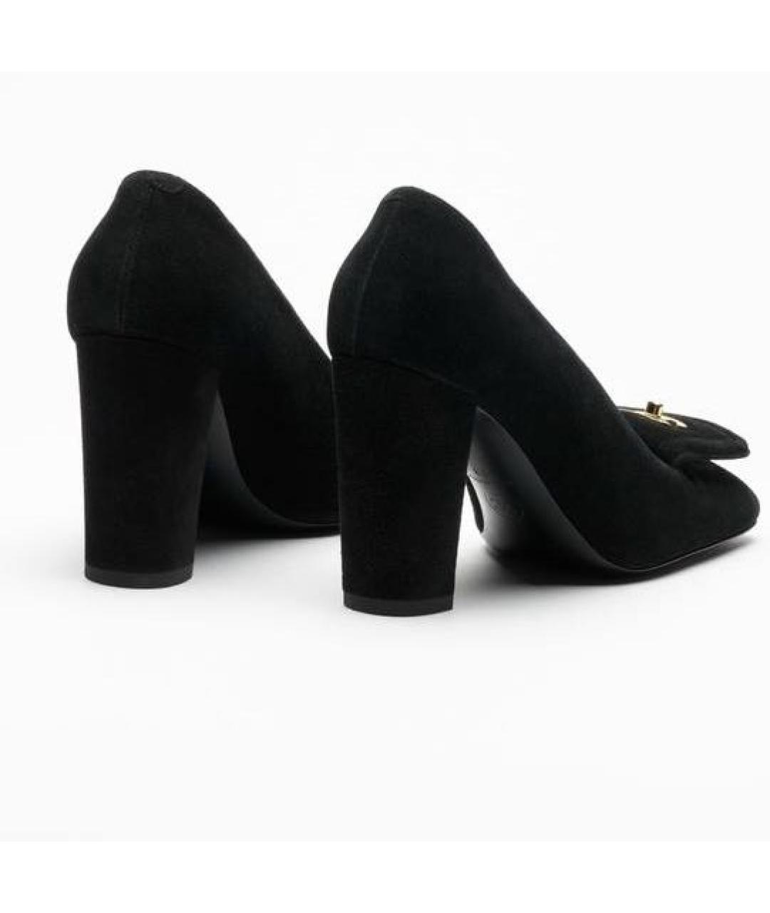 CHANEL Черные кожаные туфли, фото 3