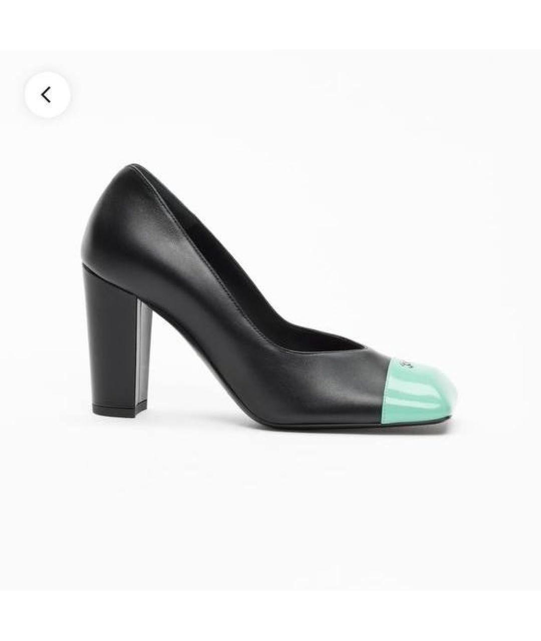 CHANEL Черные кожаные туфли, фото 5