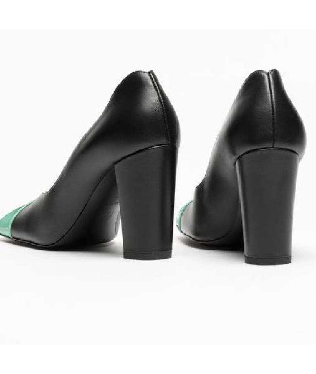 CHANEL Черные кожаные туфли, фото 4