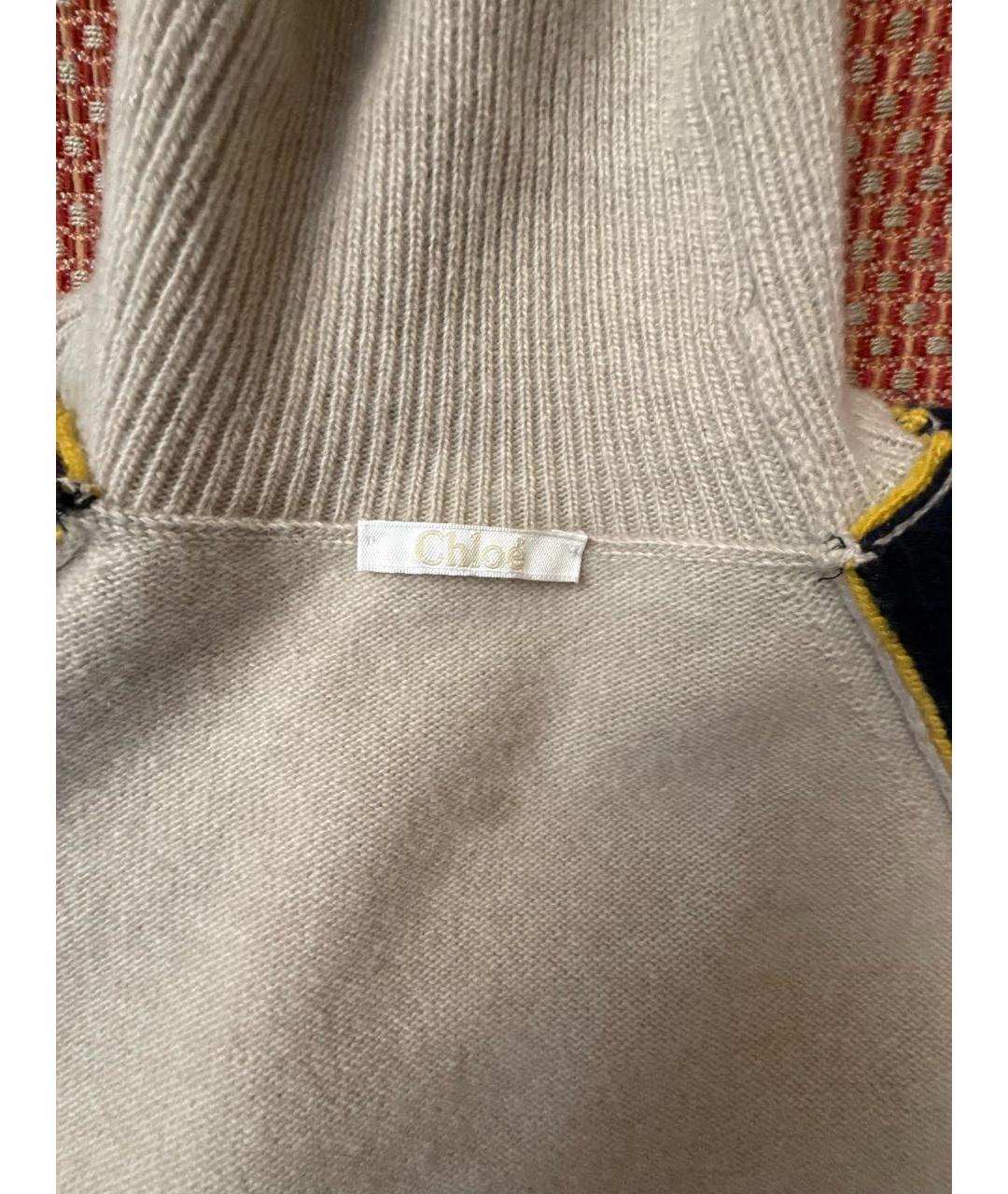 CHLOE Бежевая шерстяная водолазка, фото 2