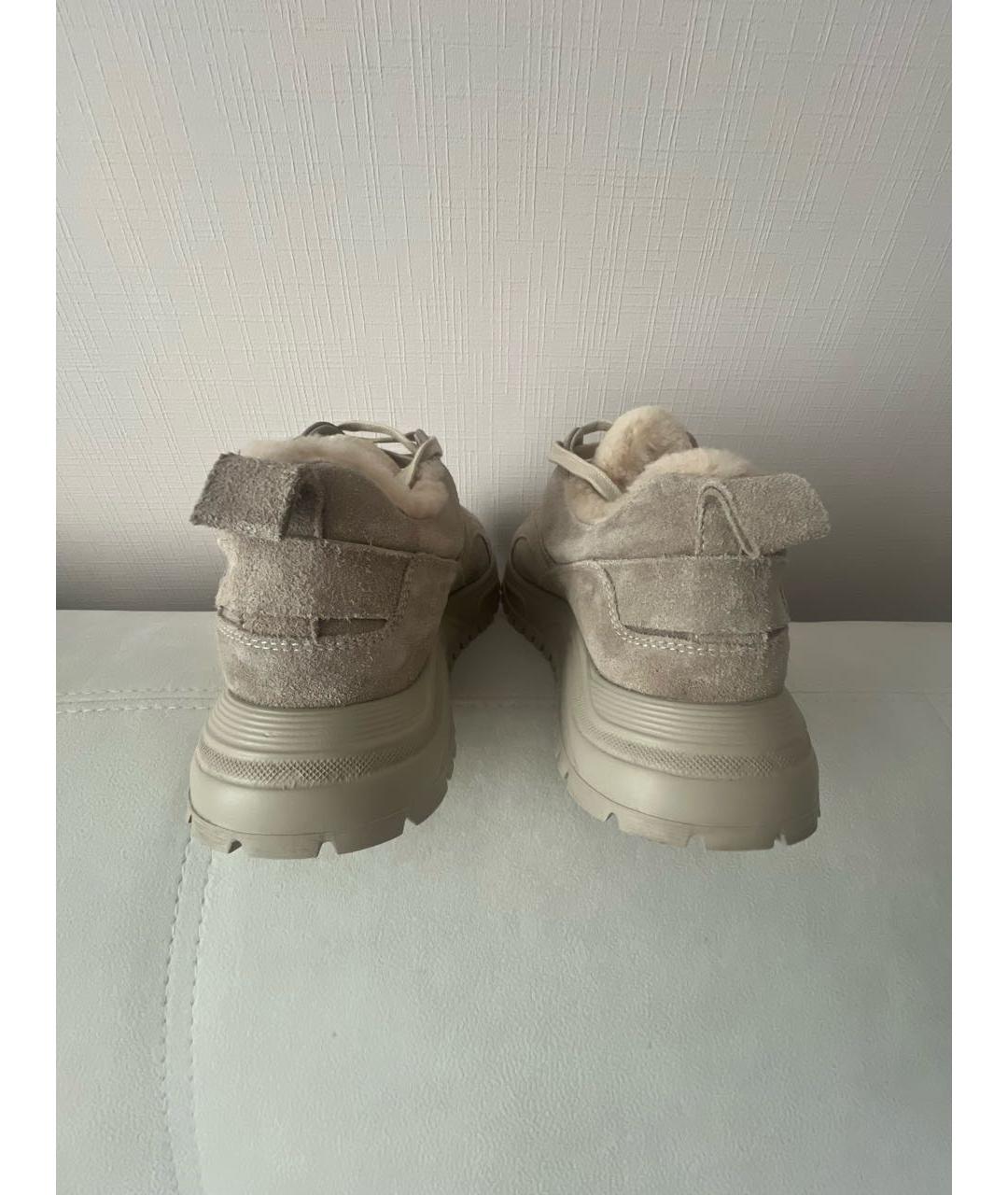 BOGNER Бежевые замшевые кроссовки, фото 4