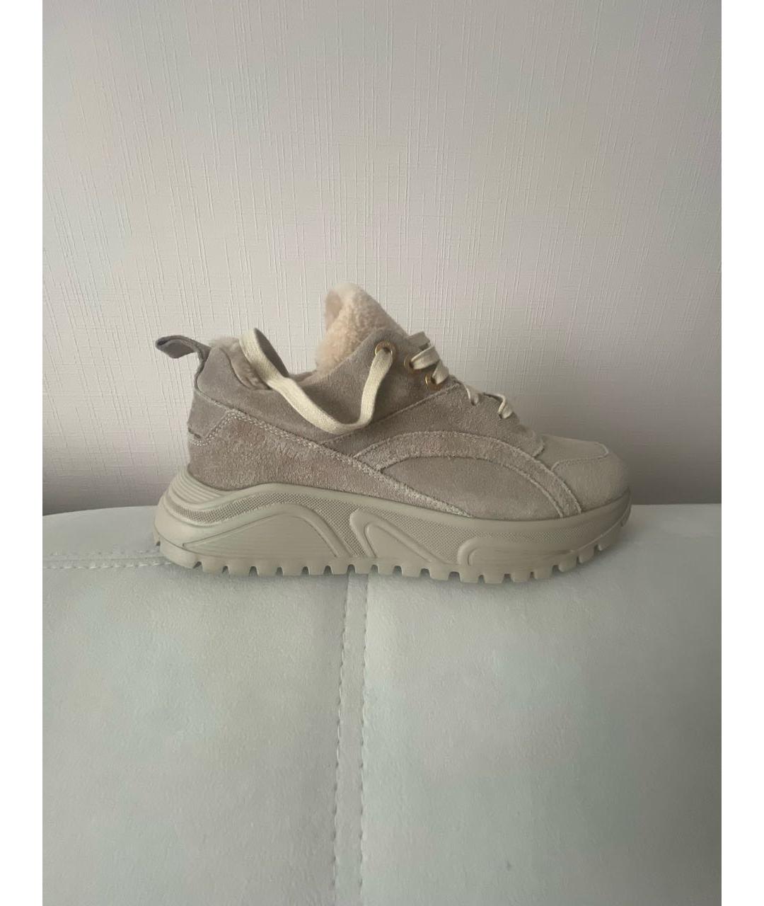BOGNER Бежевые замшевые кроссовки, фото 8