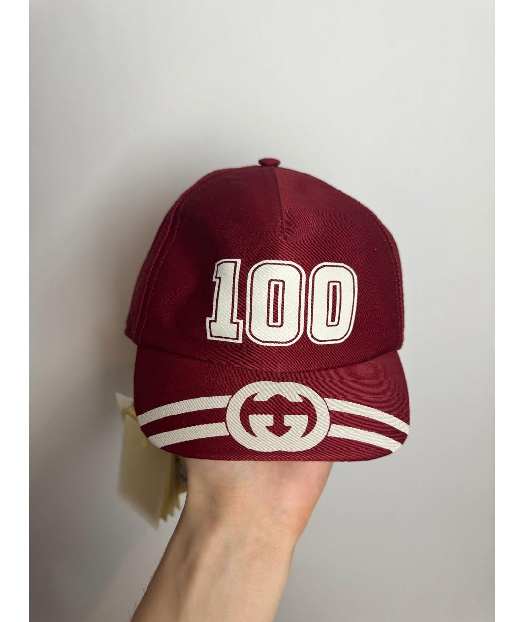 GUCCI Красная хлопковая кепка, фото 9