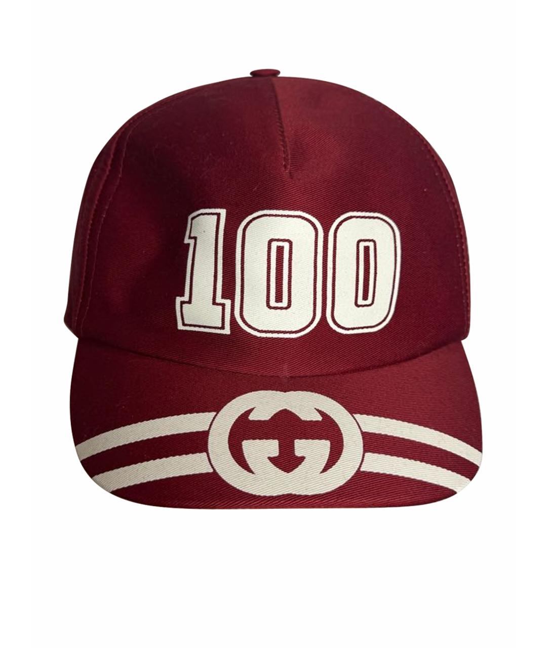 GUCCI Красная хлопковая кепка, фото 1