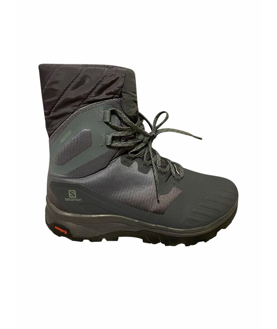 SALOMON Серые синтетические ботинки, фото 1