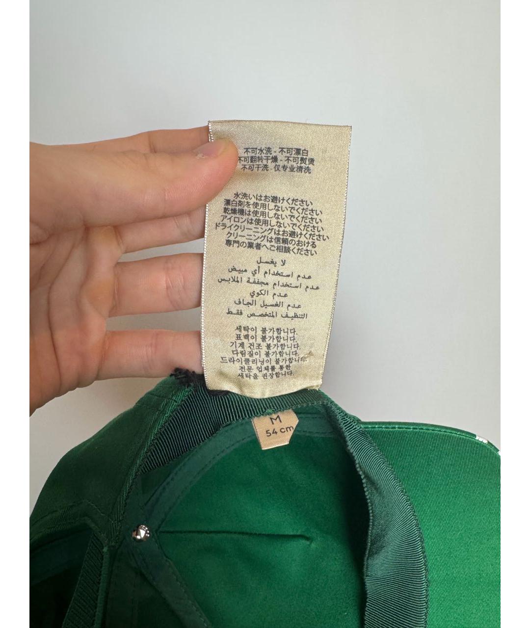 GUCCI Зеленая хлопковая кепка, фото 6