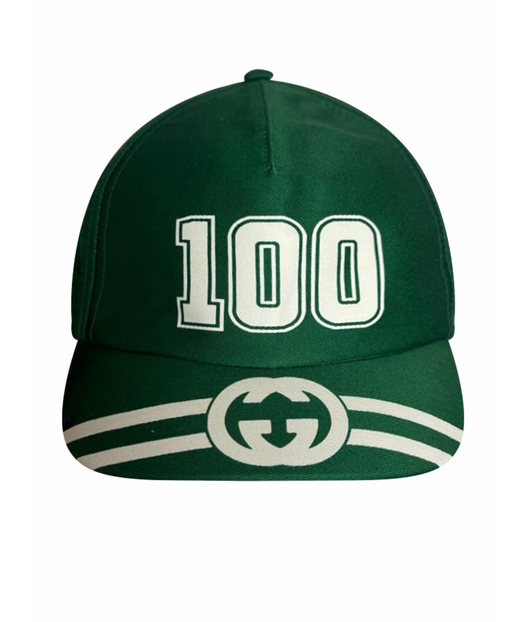 GUCCI Зеленая хлопковая кепка, фото 1