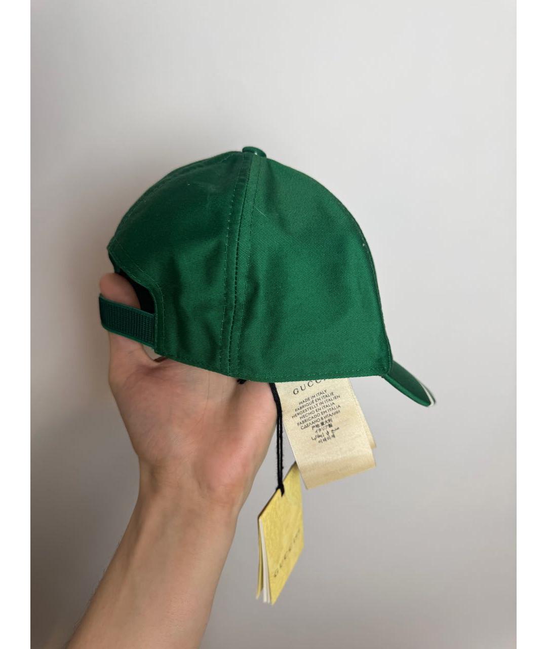 GUCCI Зеленая хлопковая кепка, фото 2