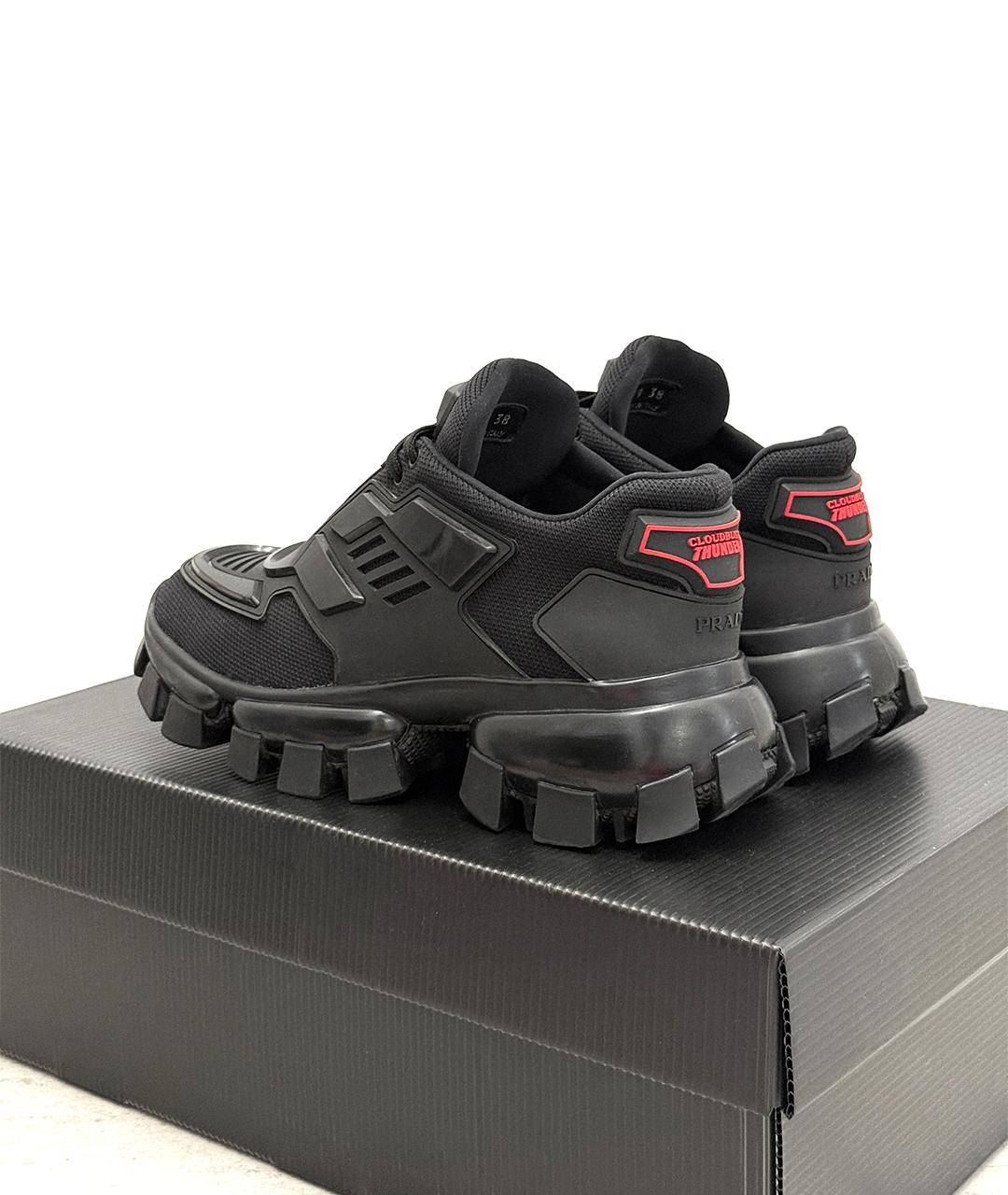 PRADA Черные кроссовки, фото 7