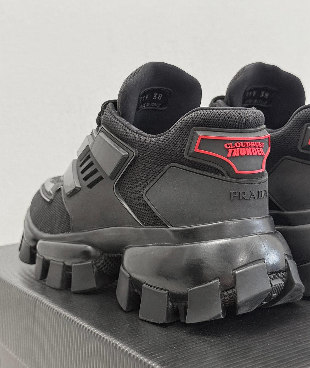 PRADA Черные кроссовки, фото 5