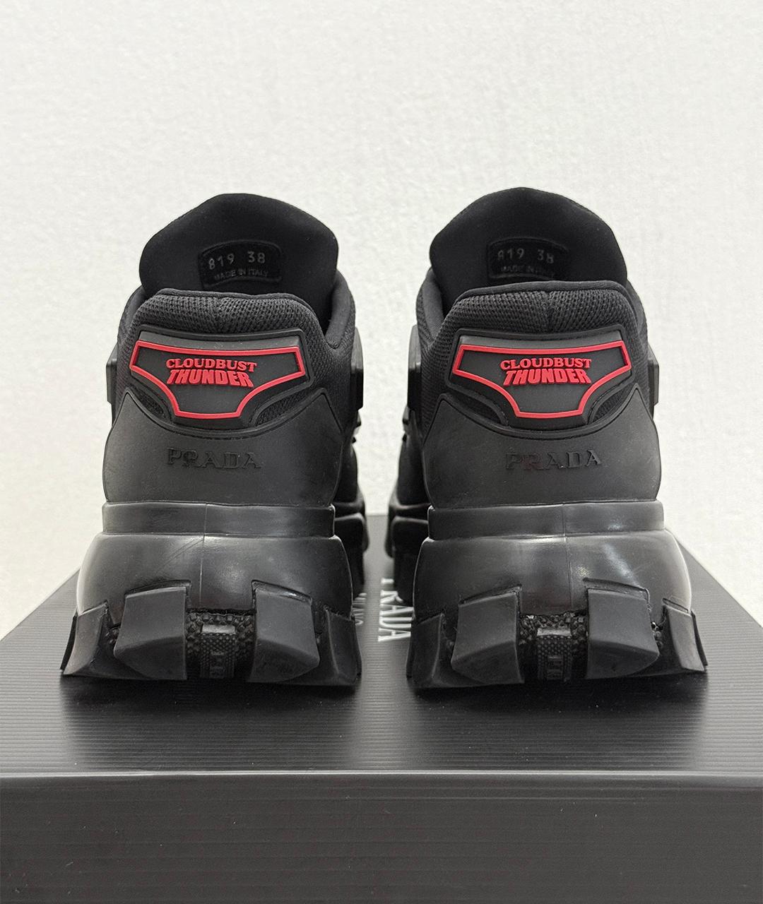 PRADA Черные кроссовки, фото 9