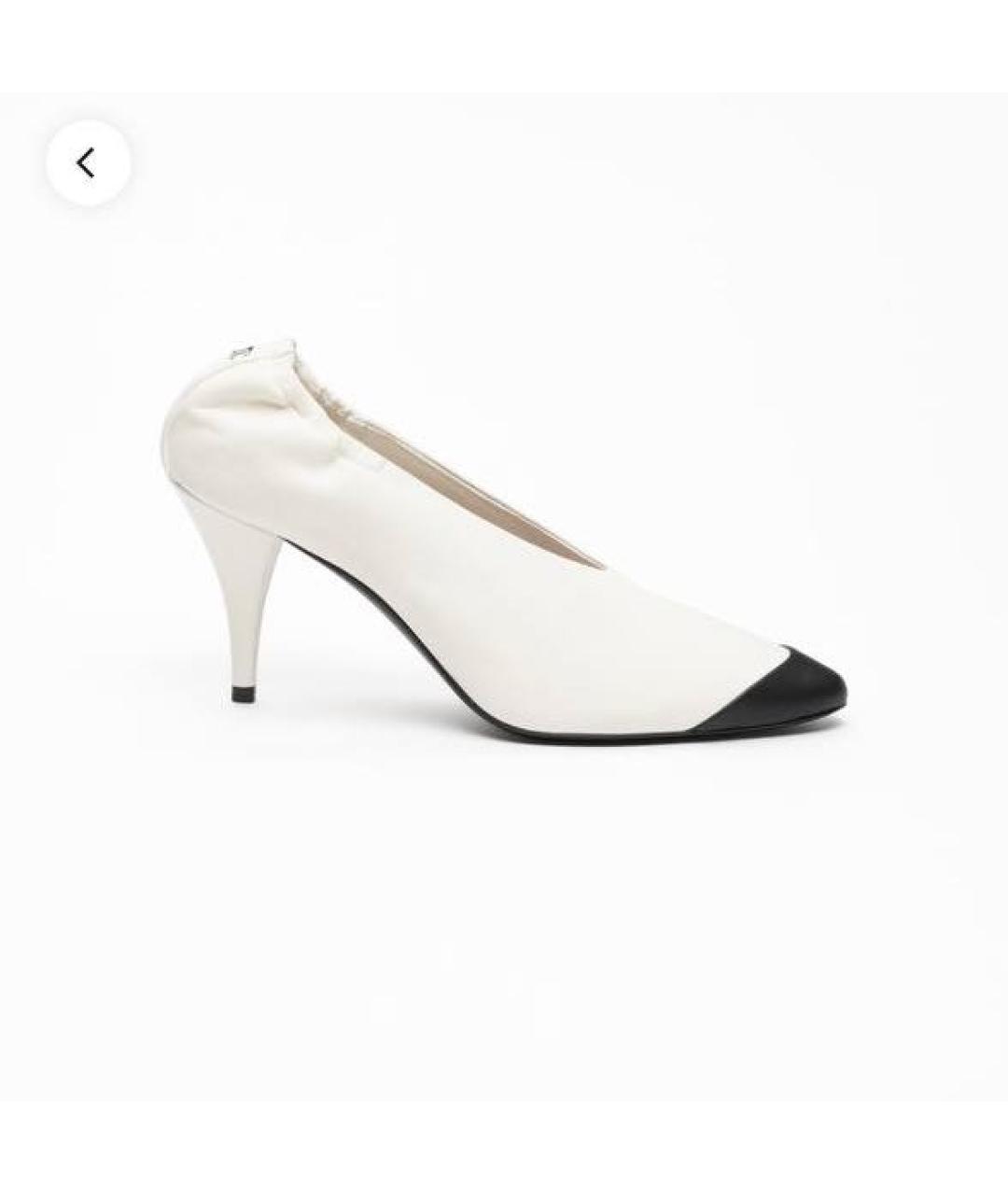 CHANEL Белые кожаные туфли, фото 4