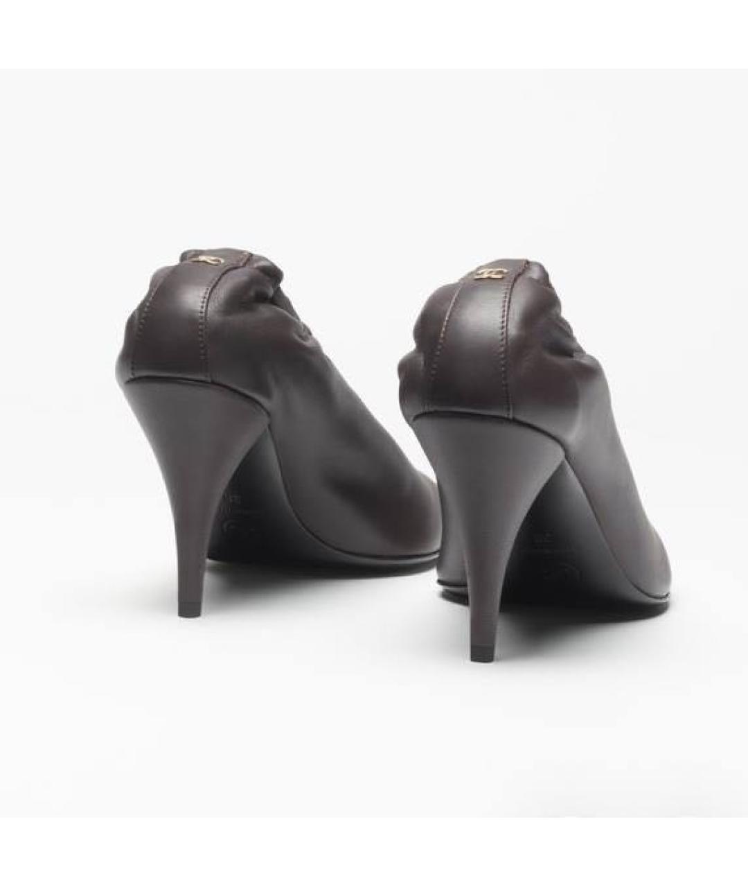 CHANEL Черные кожаные туфли, фото 3