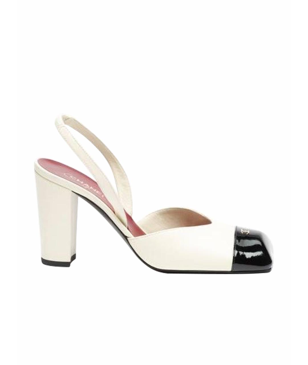 CHANEL Бежевые кожаные туфли, фото 1