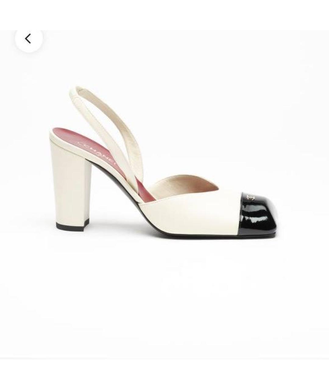 CHANEL Бежевые кожаные туфли, фото 5