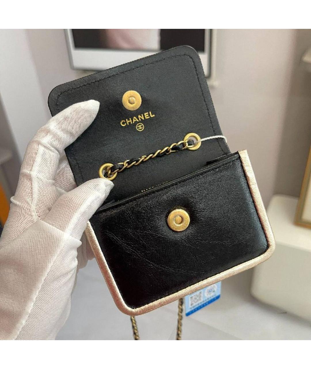 CHANEL Черная кожаная поясная сумка, фото 3