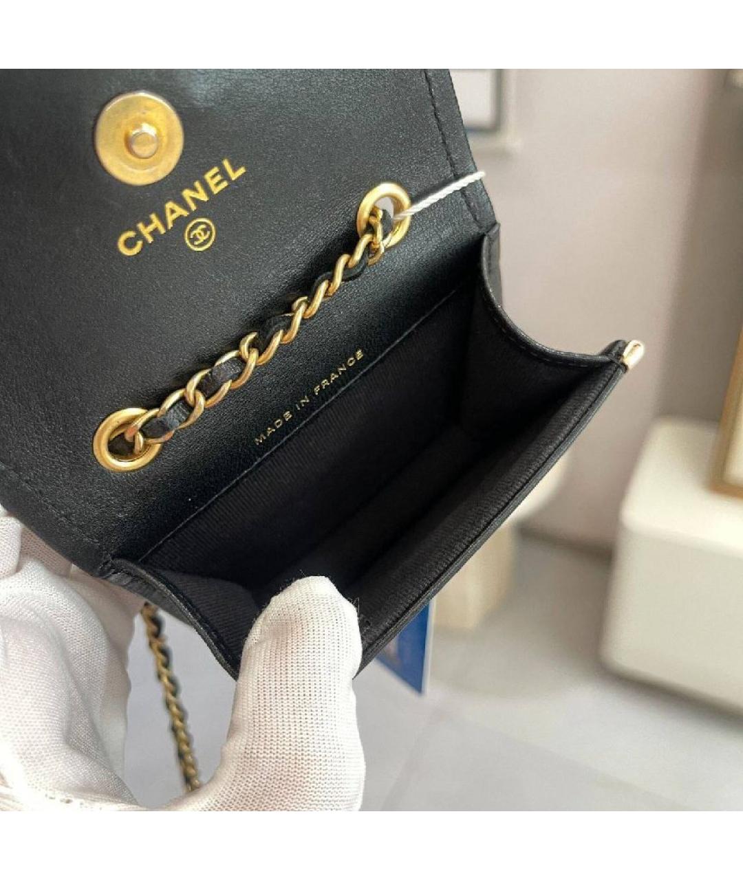 CHANEL Черная кожаная поясная сумка, фото 5