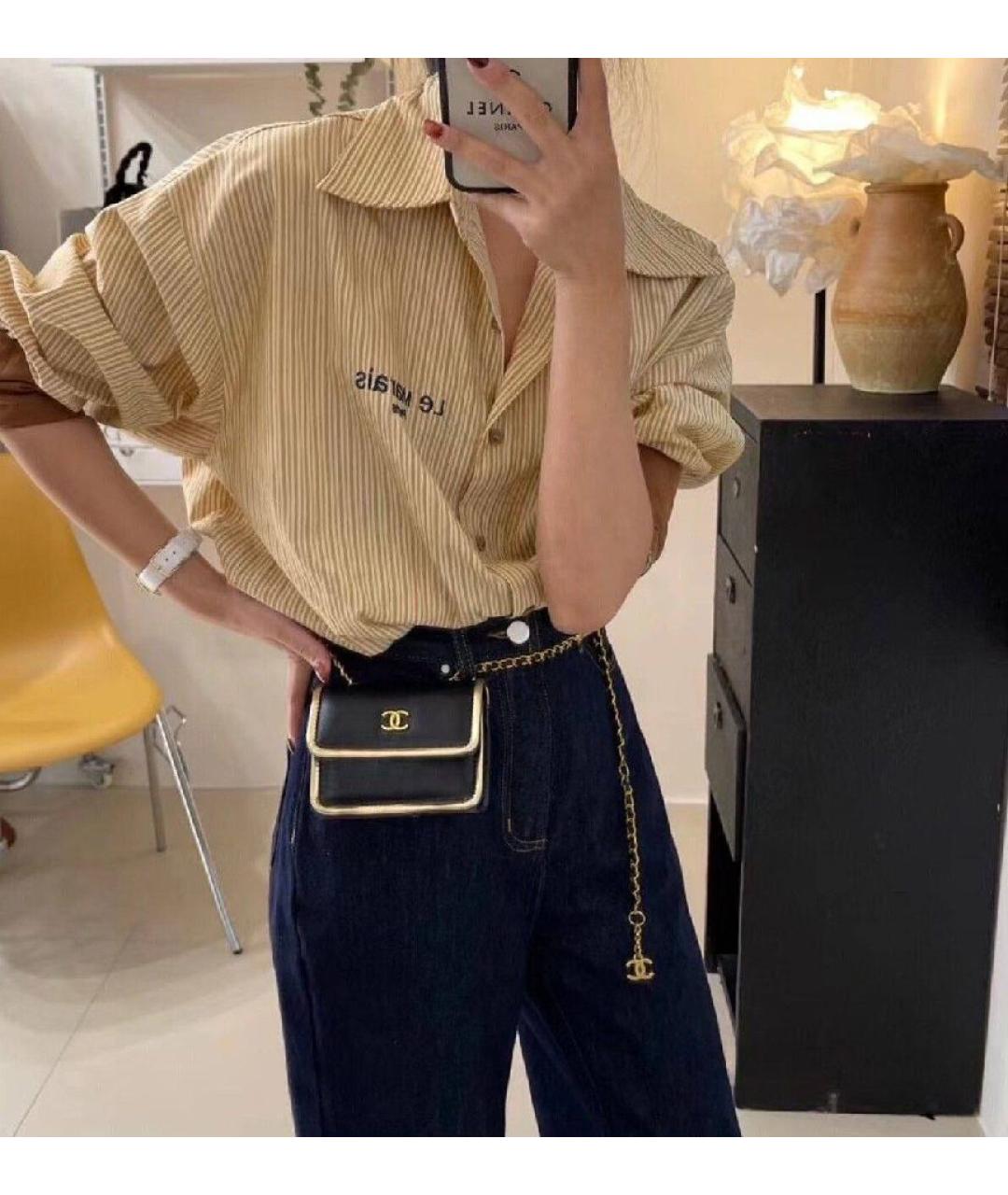 CHANEL Черная кожаная поясная сумка, фото 7