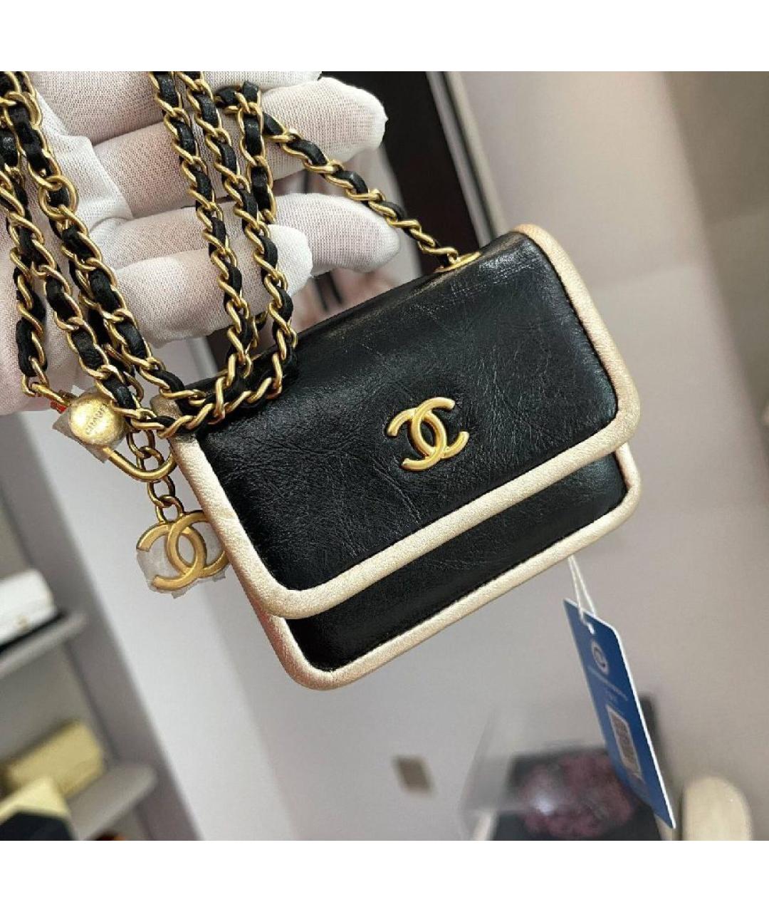 CHANEL Черная кожаная поясная сумка, фото 2