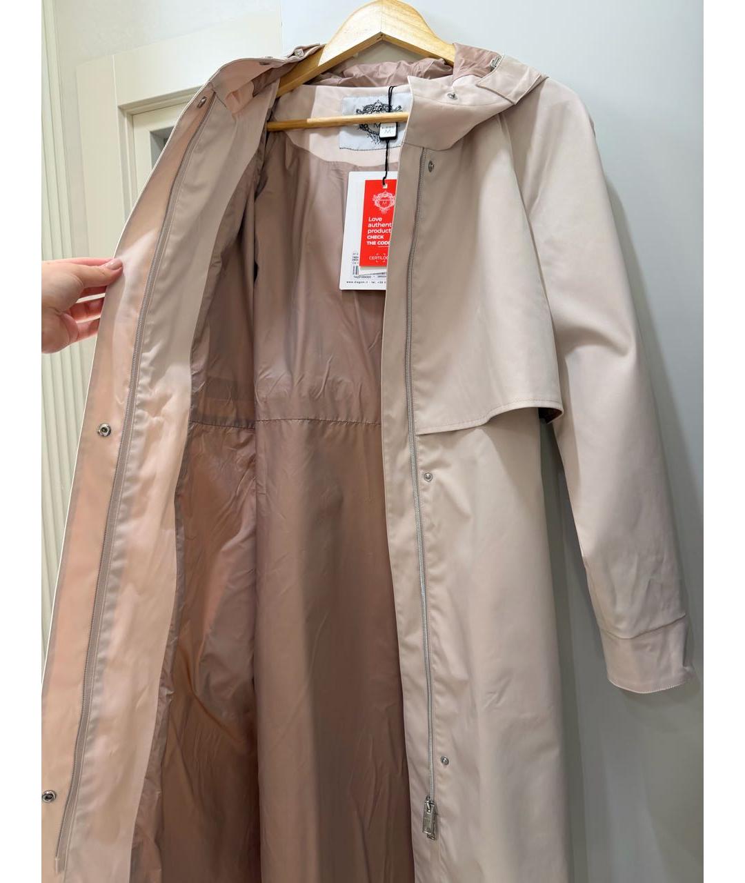 DIEGO M Розовый полиэстеровый тренч/плащ, фото 3