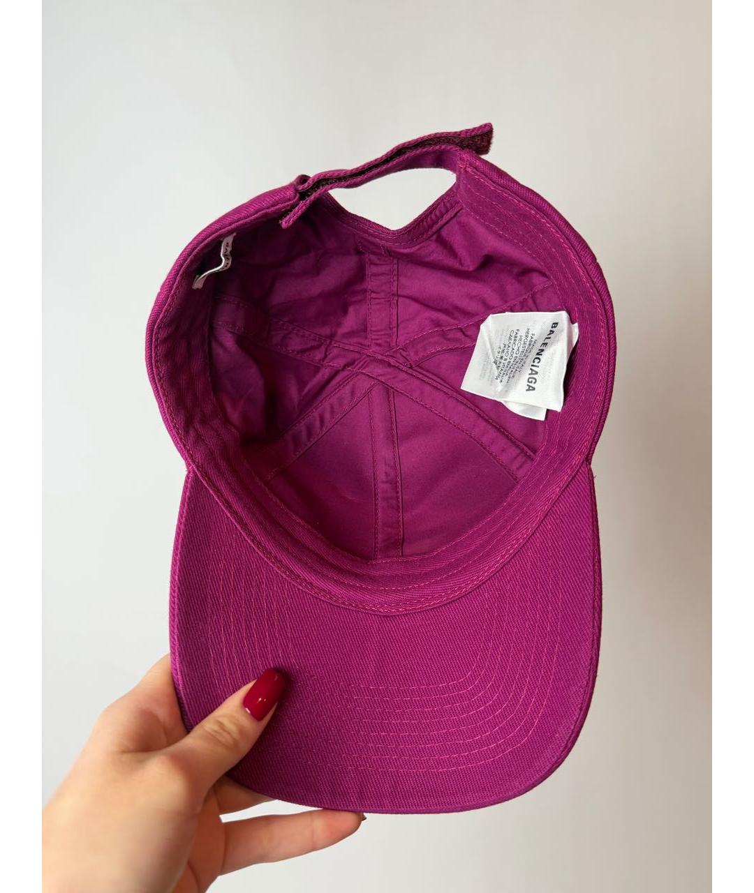 BALENCIAGA Фуксия хлопковая кепка, фото 7