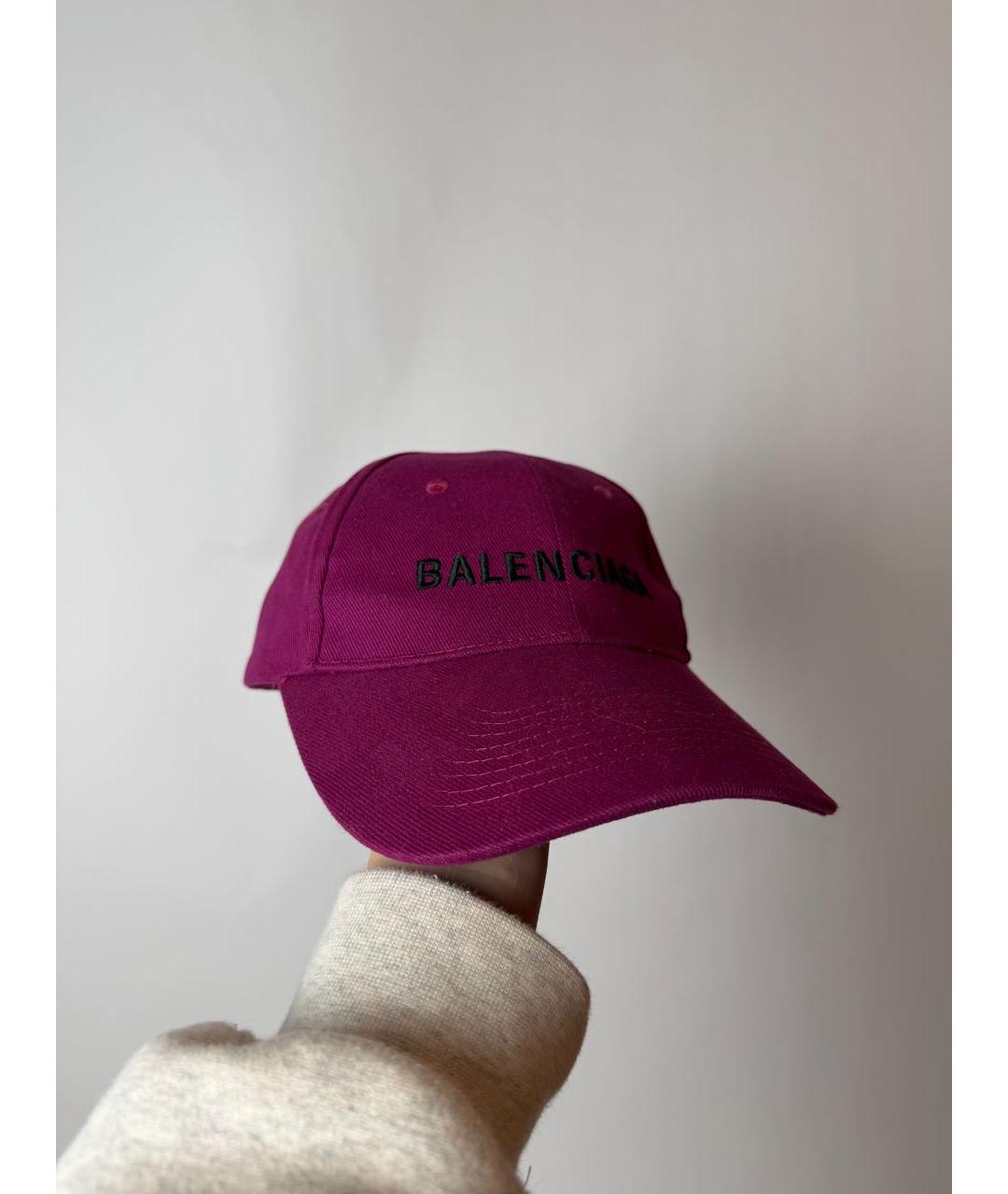 BALENCIAGA Фуксия хлопковая кепка, фото 3