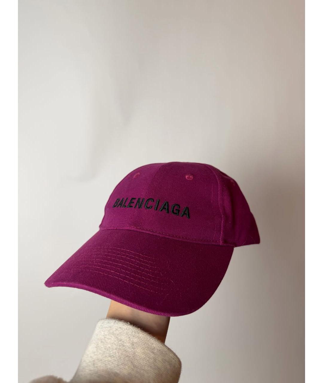 BALENCIAGA Фуксия хлопковая кепка, фото 2