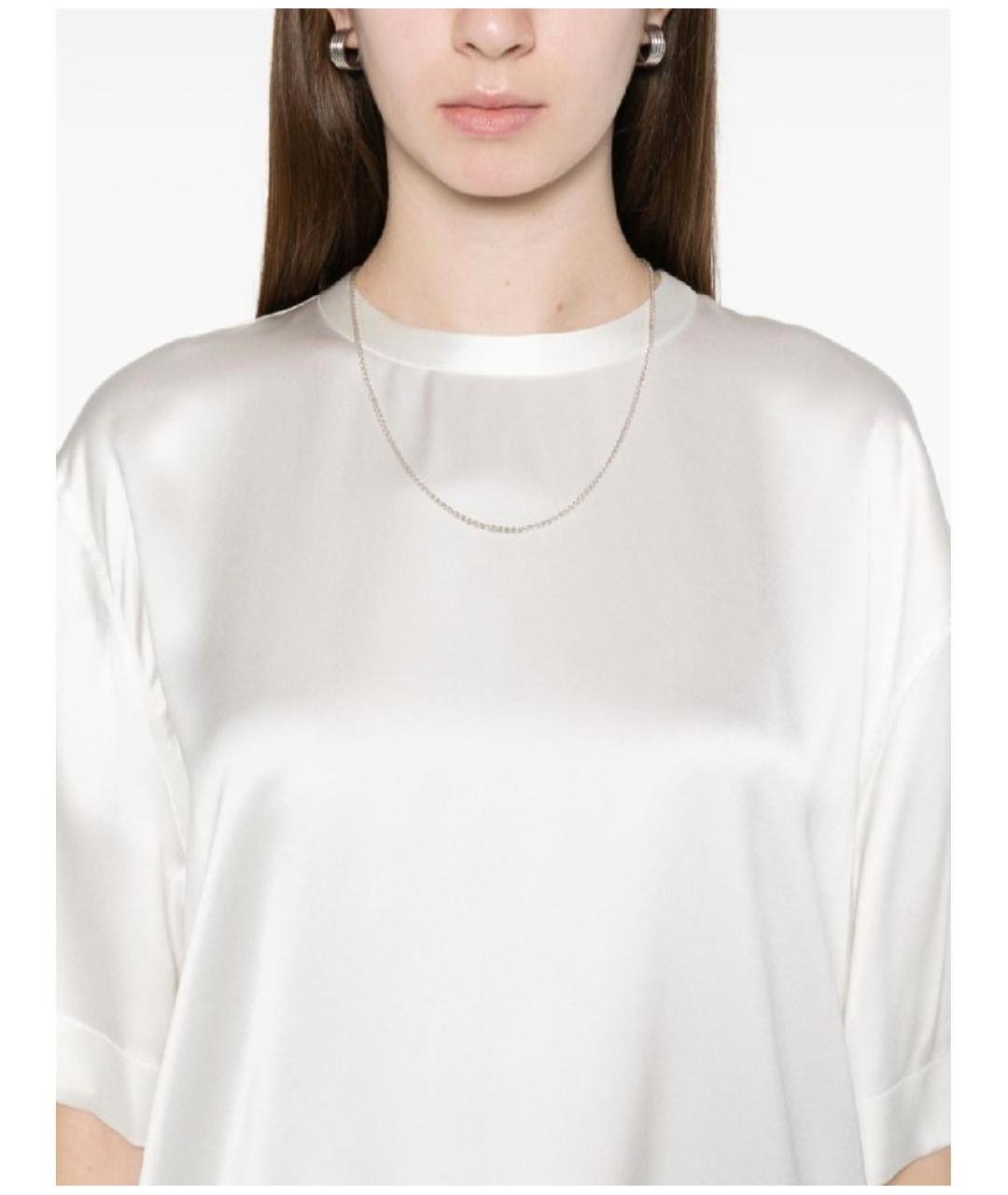 TOTEME Белая шелковая блузы, фото 3