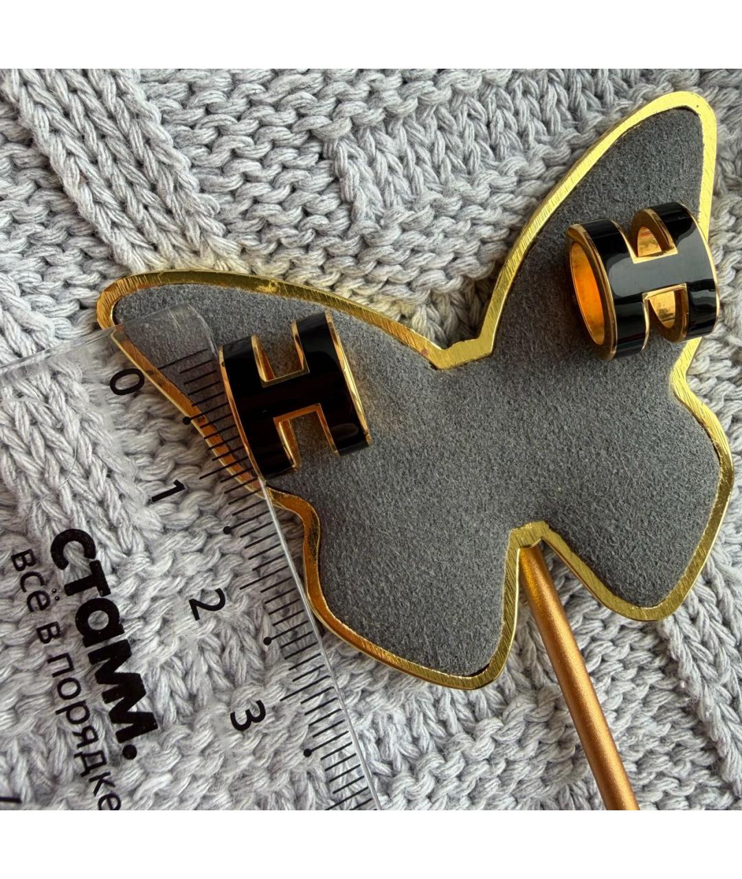 HERMES Черные серьги, фото 5