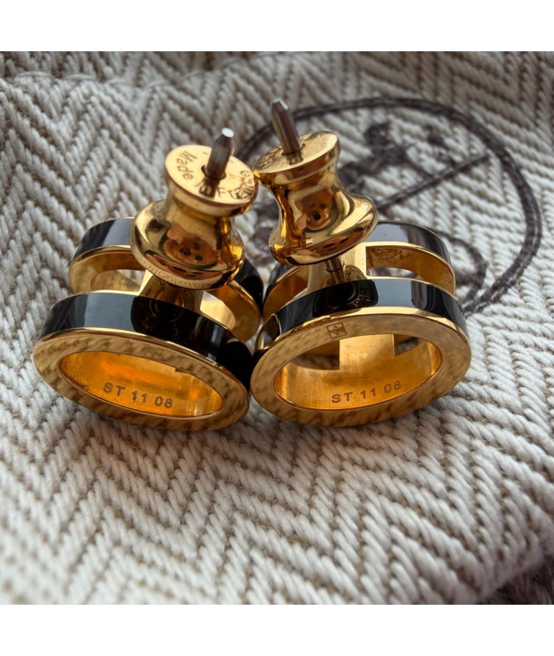 HERMES Черные серьги, фото 6