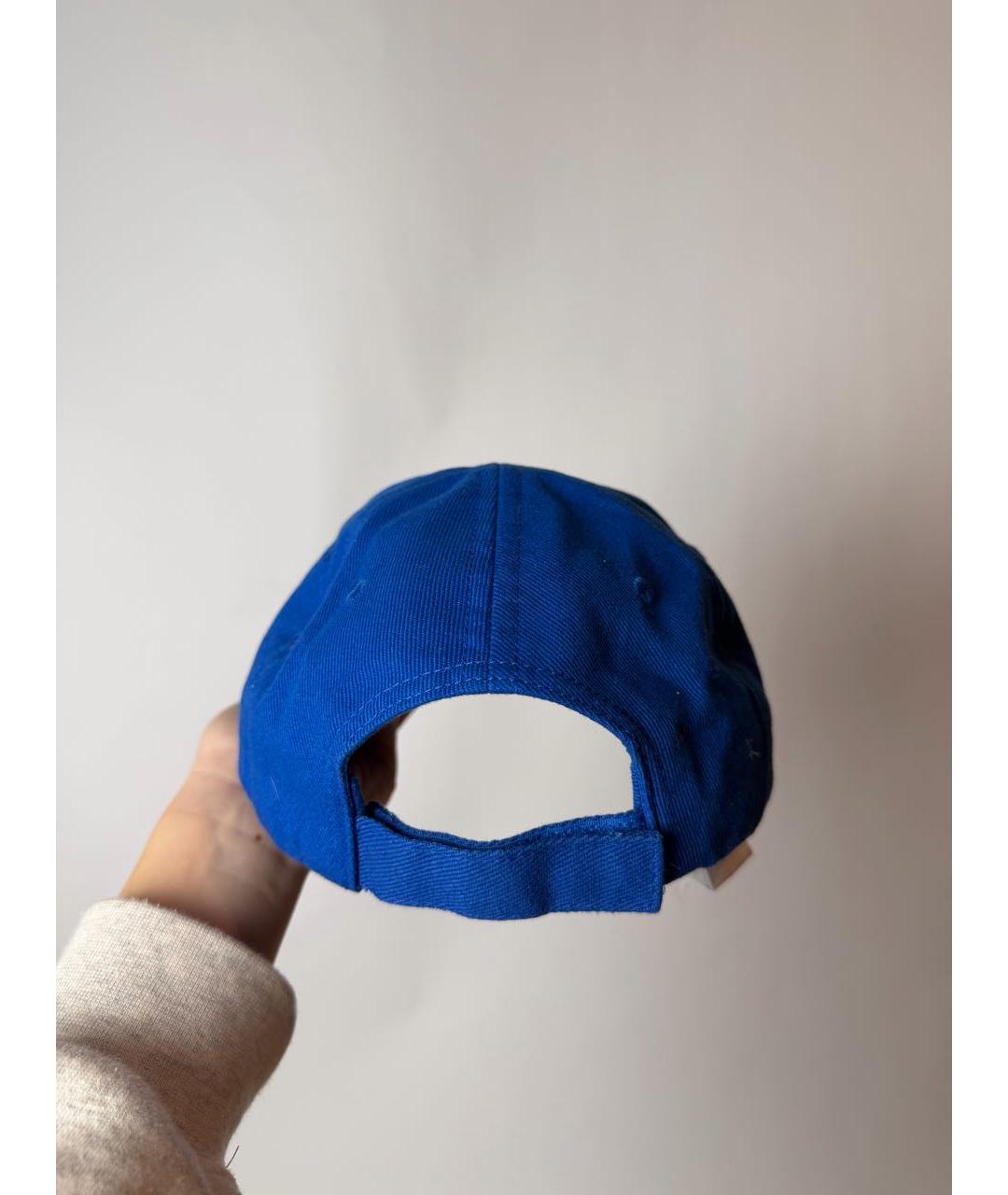 BALENCIAGA Синяя хлопковая кепка, фото 5