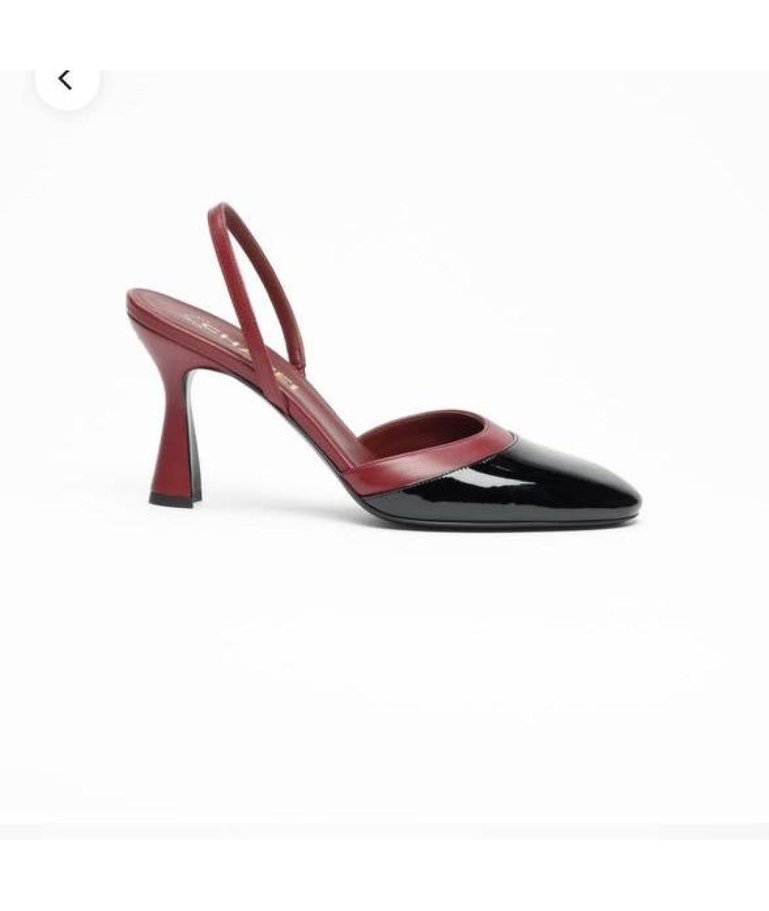 CHANEL Бордовые кожаные туфли, фото 5