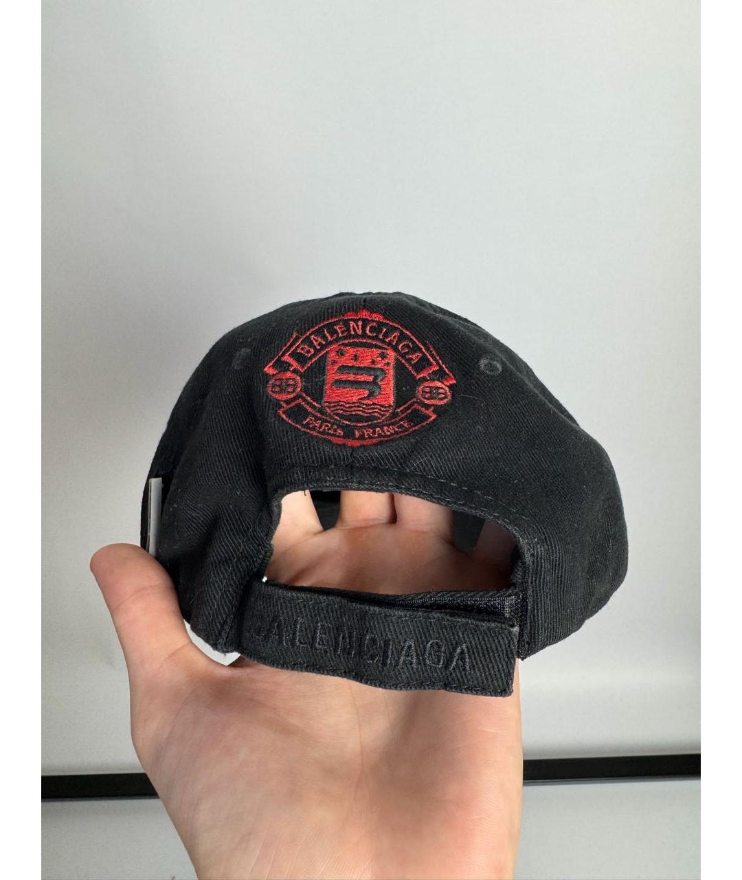 BALENCIAGA Черная хлопковая кепка, фото 3