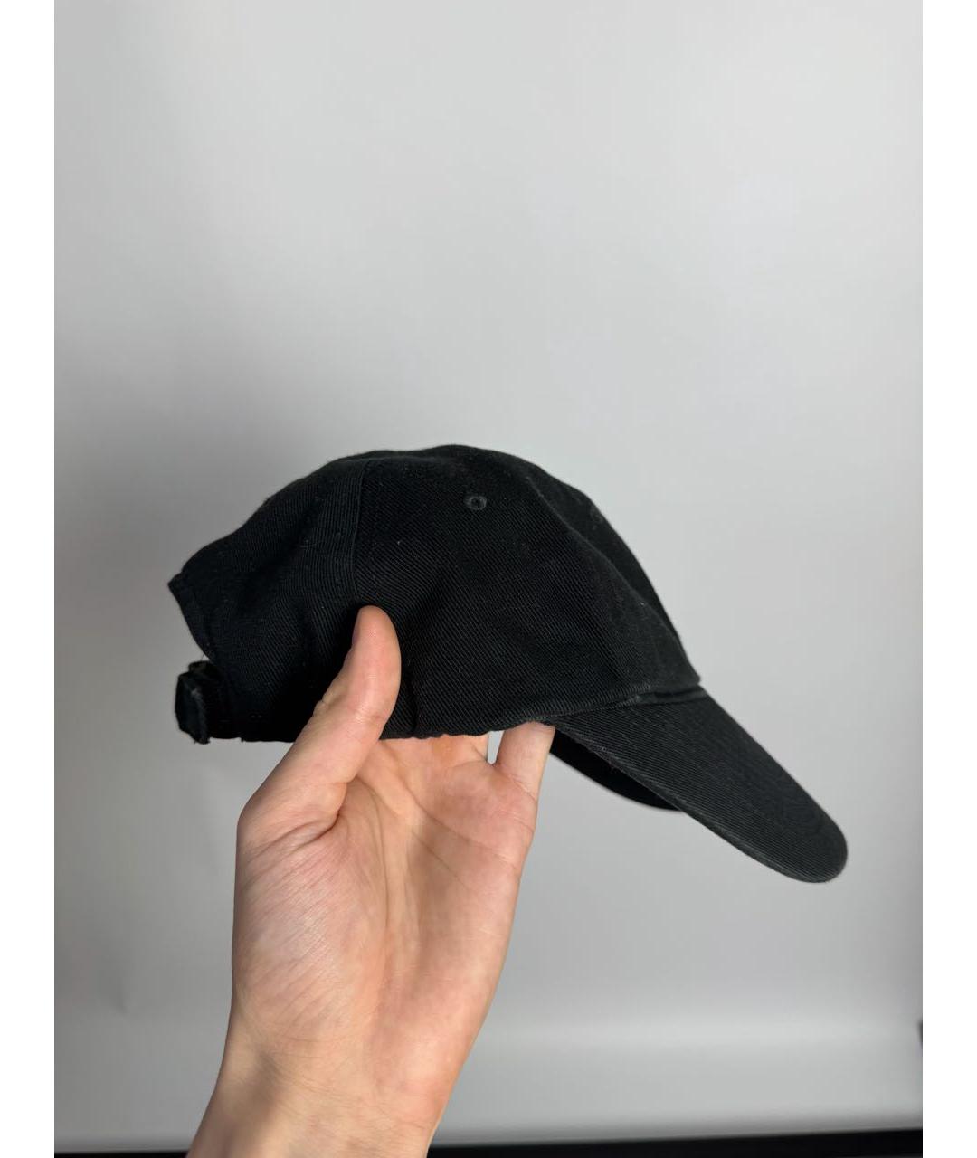 BALENCIAGA Черная хлопковая кепка, фото 2