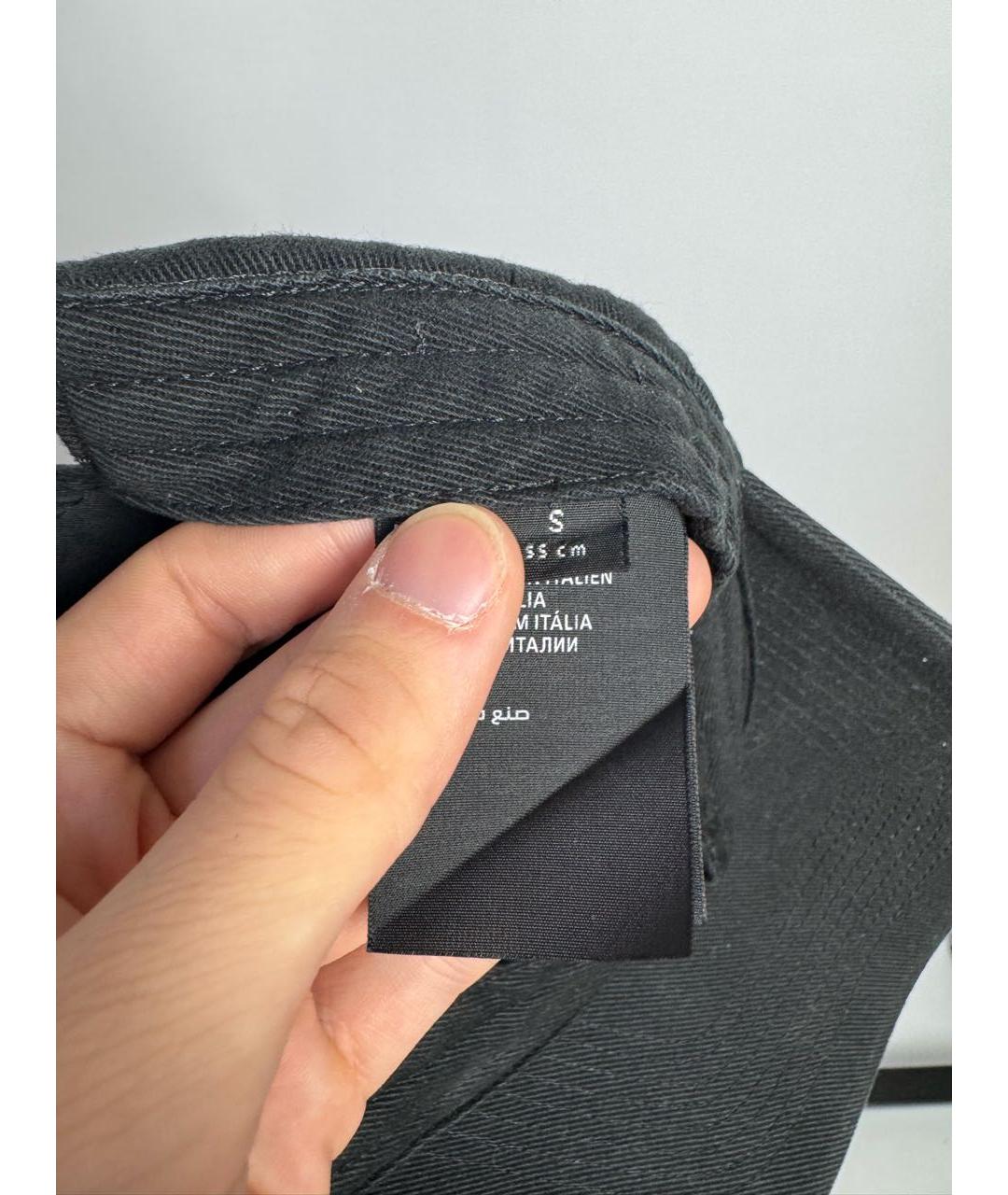 BALENCIAGA Черная хлопковая кепка, фото 7