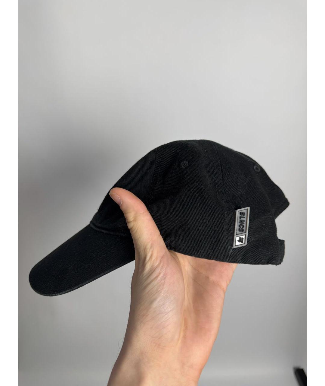 BALENCIAGA Черная хлопковая кепка, фото 6