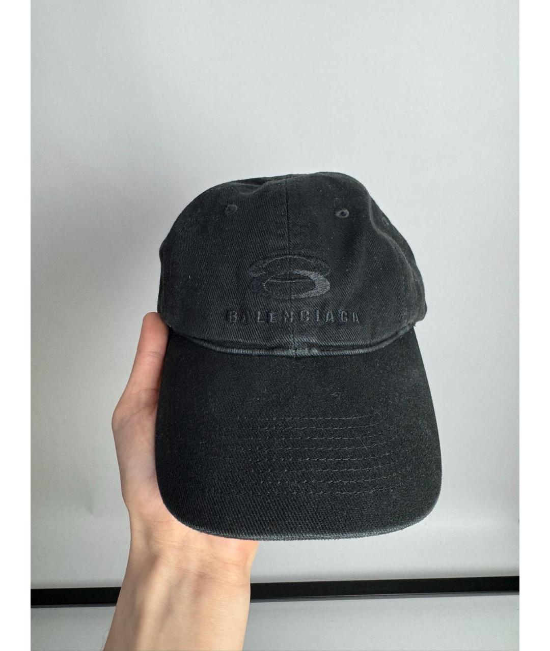 BALENCIAGA Черная хлопковая кепка, фото 9