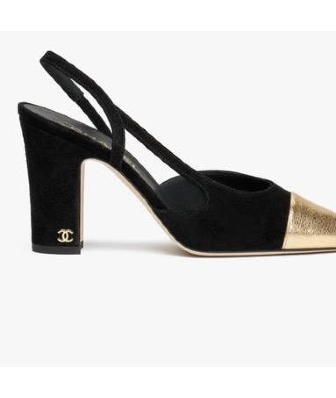 CHANEL Черные кожаные туфли, фото 2