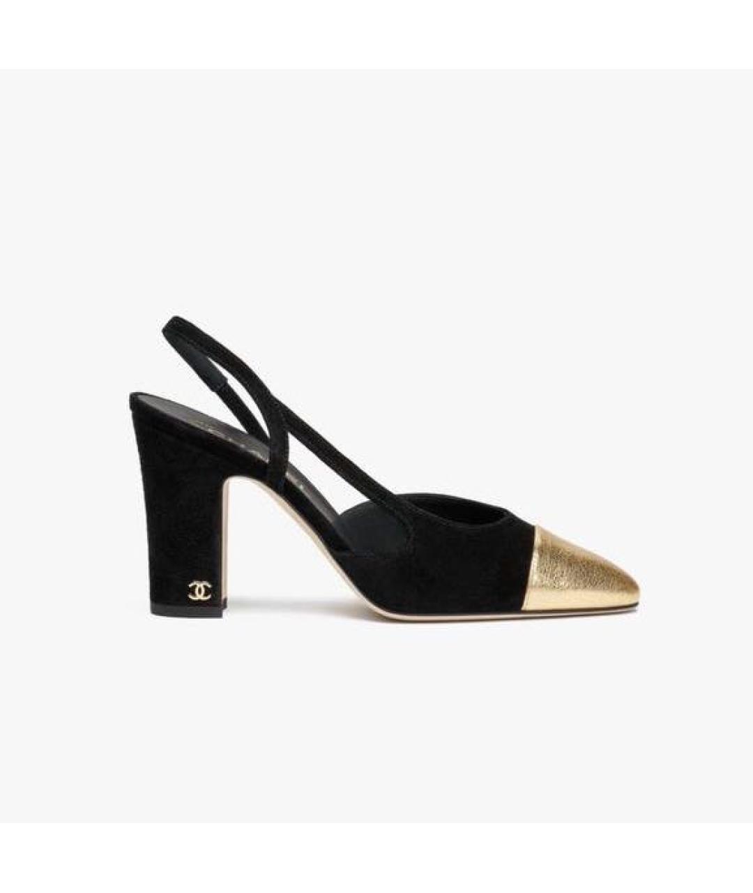 CHANEL Черные кожаные туфли, фото 3