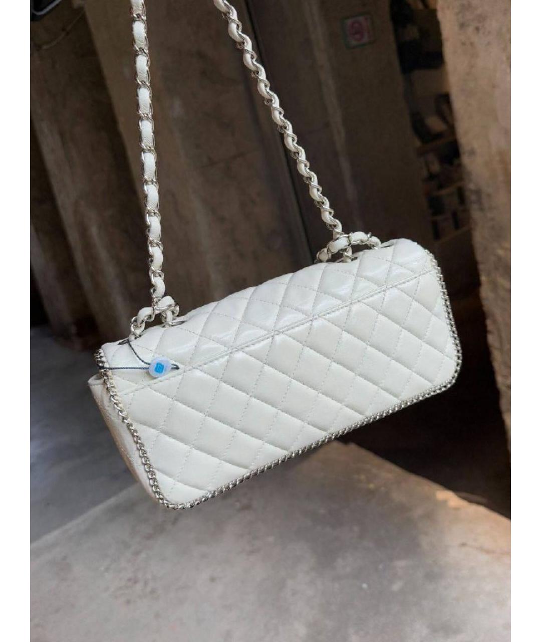 CHANEL Белая кожаная сумка через плечо, фото 2