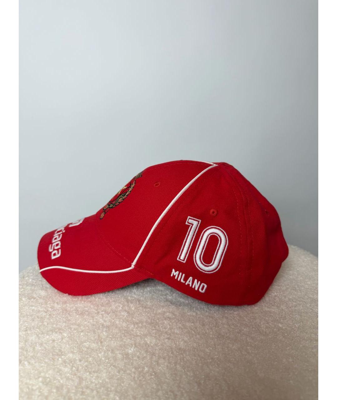 BALENCIAGA Красная хлопковая кепка, фото 6