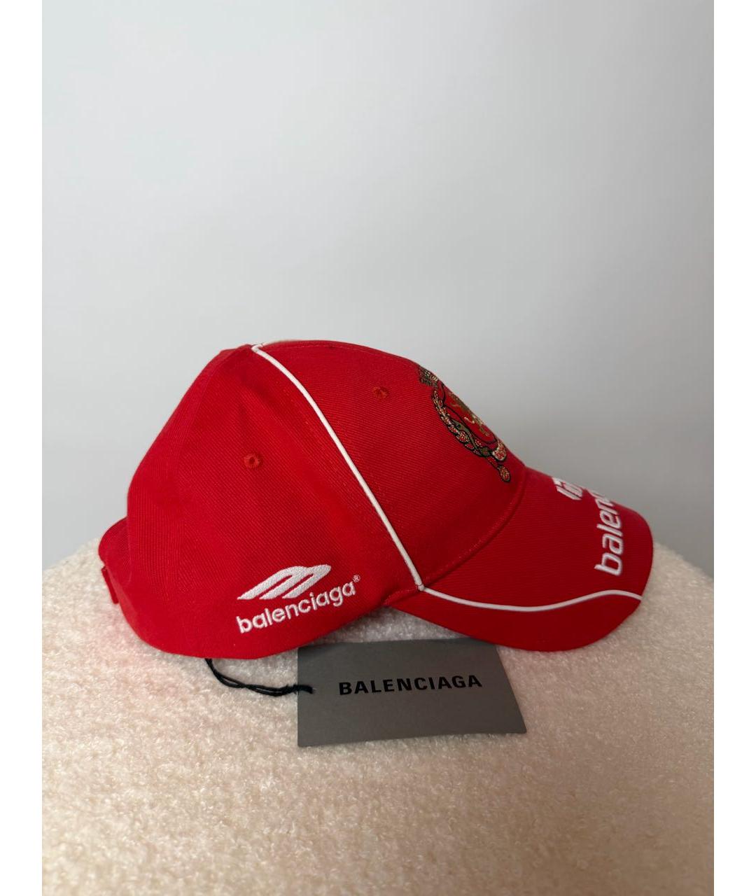 BALENCIAGA Красная хлопковая кепка, фото 3