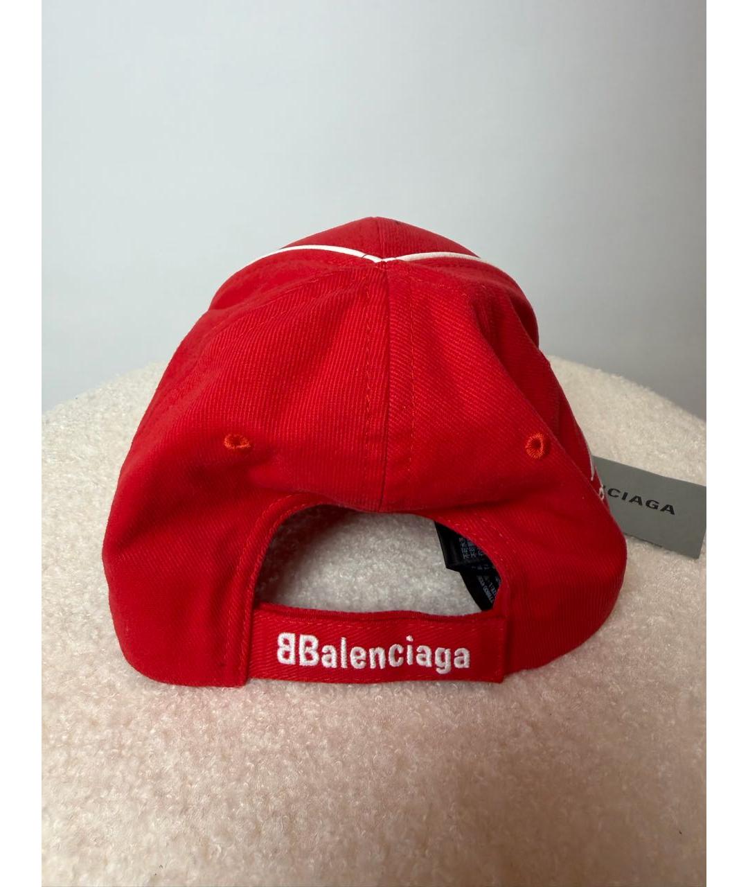 BALENCIAGA Красная хлопковая кепка, фото 5