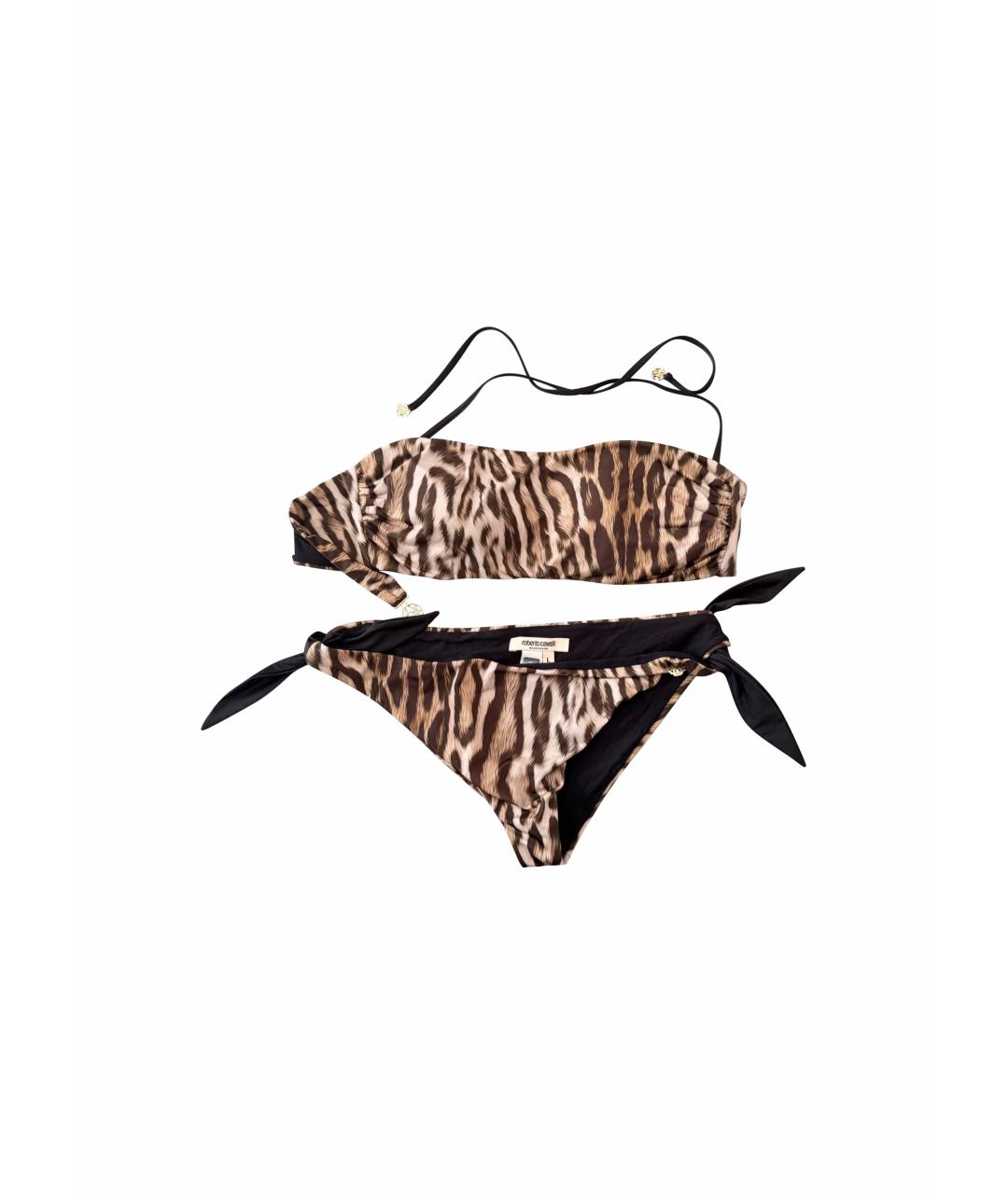 ROBERTO CAVALLI Хаки полиэстеровый купальник, фото 1